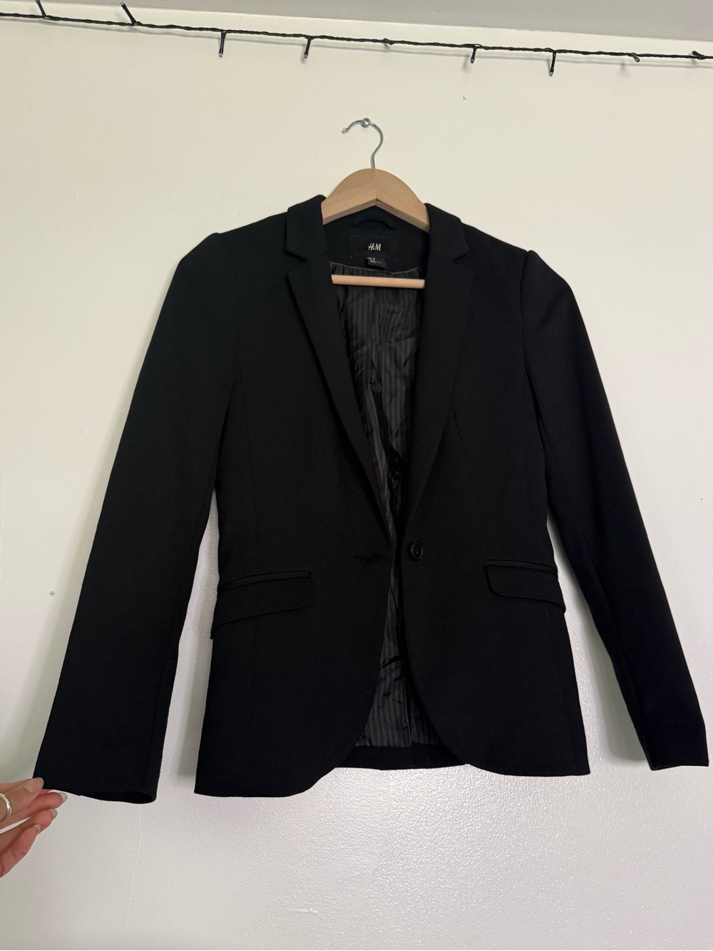 H&M Black Single-Button Women's Blazer